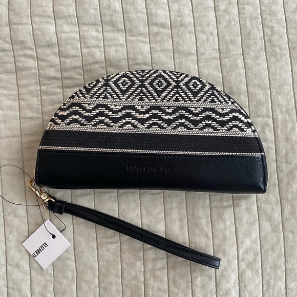 Elizabeth and James Handbags - Nwt Elizabeth and James black and white moon semi circle wallet wristlet
